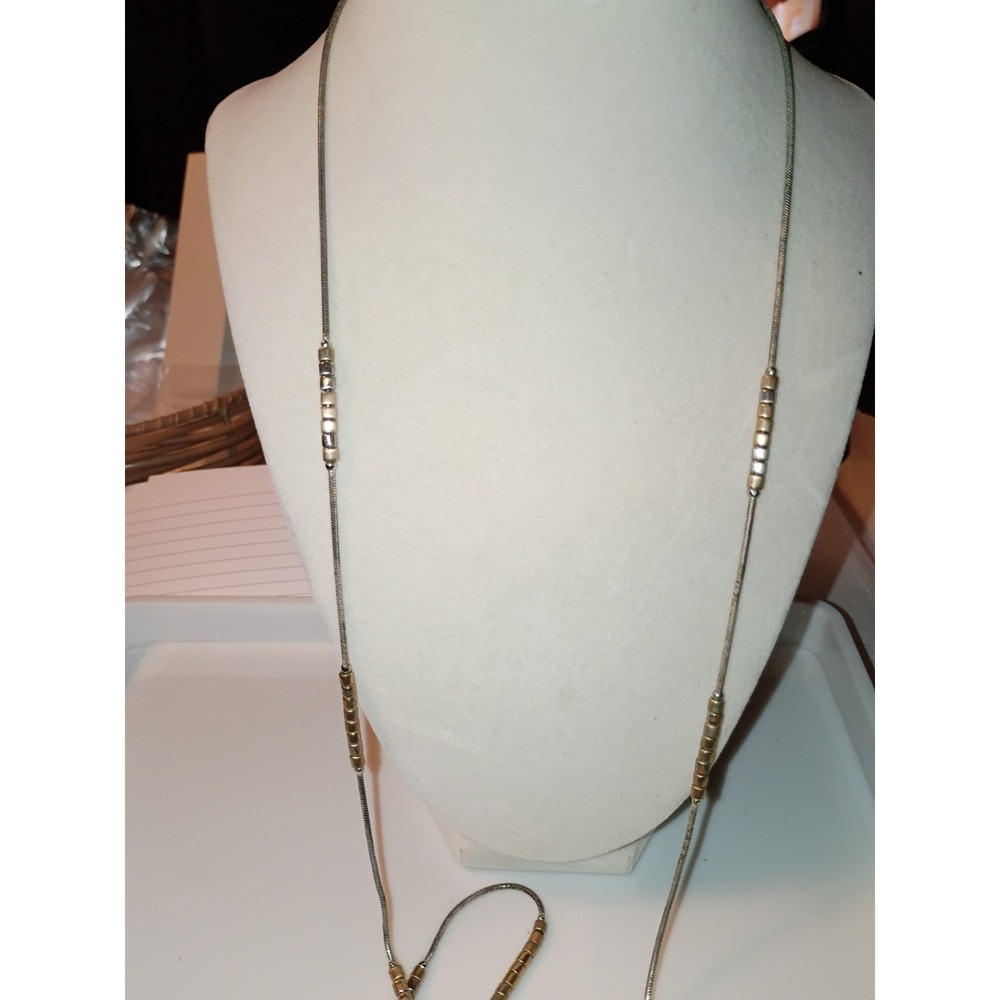 liz claiborne Silver Tone Long 17" Necklace